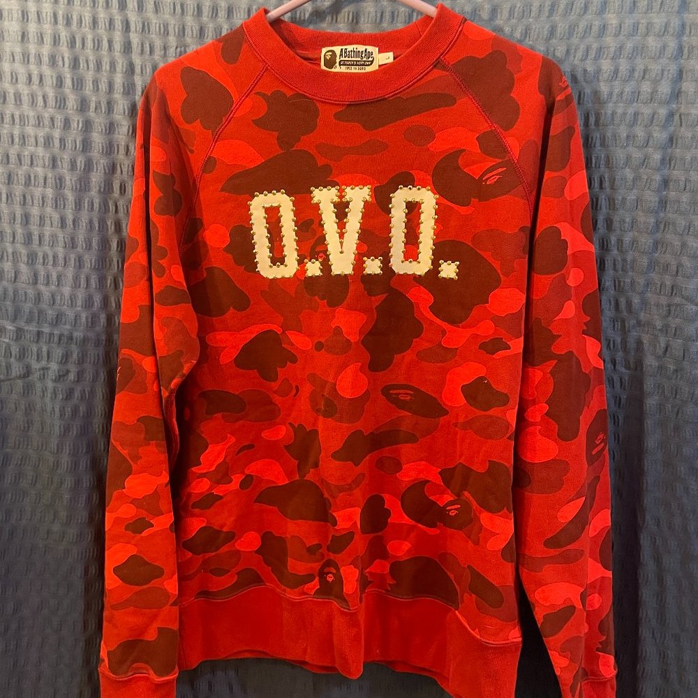 BAPE x OVO Color Camo Crewneck